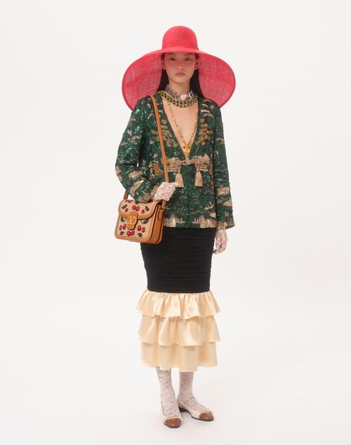Valentino BOLSO DE HOMBRO VALENTINO GARAVANI 9TO5 EN RAFIA JACQUARD SINTÉTICA Rebajas de fin de temporada