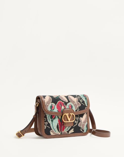 Valentino BOLSO DE HOMBRO VALENTINO GARAVANI 9A5 DE JACQUARD Y CUERO DE LAGARTO Outlet