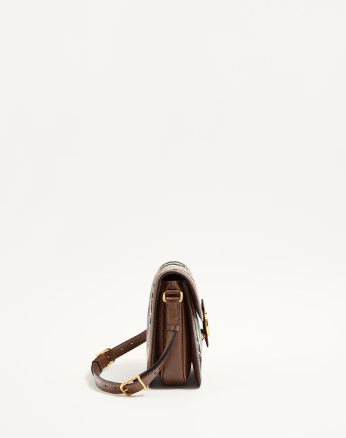 Valentino BOLSO DE HOMBRO VALENTINO GARAVANI 9A5 DE JACQUARD Y CUERO DE LAGARTO Outlet