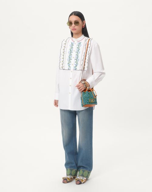 Valentino MINIBOLSO TIPO SACO VLOGO SIGNATURE DE CROCHET DE RAFIA SINTÉTICA Rebajas baratas