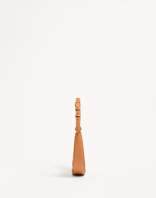 Valentino MINIBOLSO HOBO VLOGO SIGNATURE DE JACQUARD DE RAFIA CON MOTIVO CHERRYFIC Rebajas de fábrica