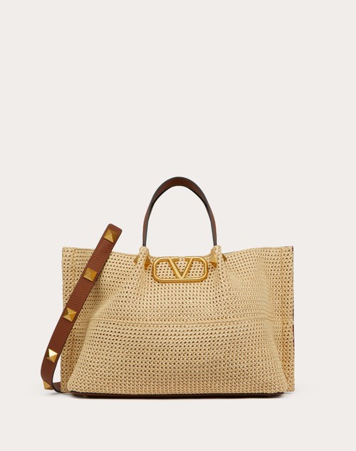 Valentino BOLSO SHOPPER MEDIANO SUMMER TOTE DE PAJA Ventas relámpago