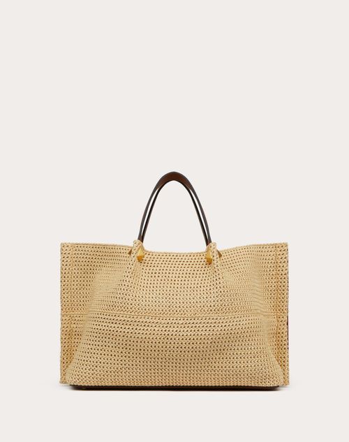 Valentino BOLSO SHOPPER MEDIANO SUMMER TOTE DE PAJA Ventas relámpago