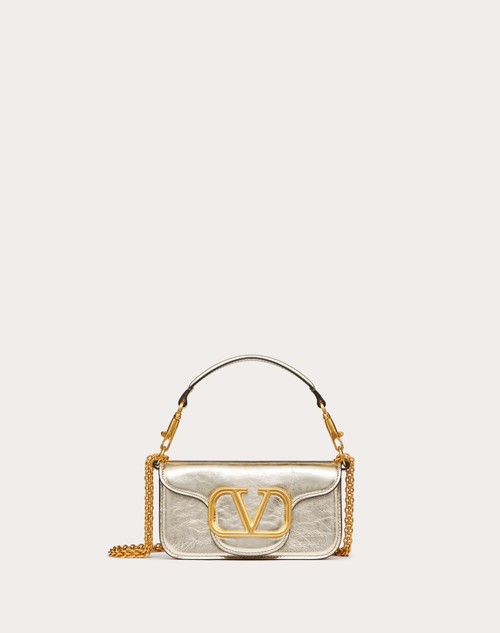 Valentino BOLSO PEQUEÑO DE HOMBRO VALENTINO GARAVANI LOCÒ DE CUERO METALIZADO DE BECERRO