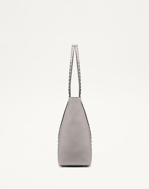 Valentino BOLSO DE COMPRAS VALENTINO GARAVANI ROCKSTUD DE CUERO DE BECERRO GRANEADO Última moda