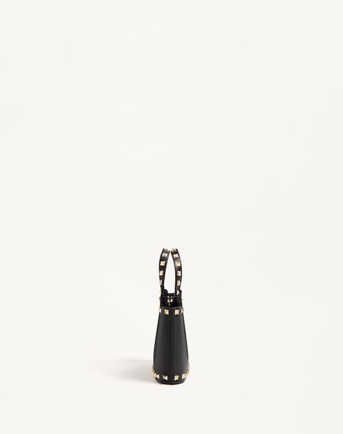 Valentino MINIBOLSO DE COMPRAS ROCKSTUD DE CUERO GRANEADO DE BECERRO Descuento por venta flash