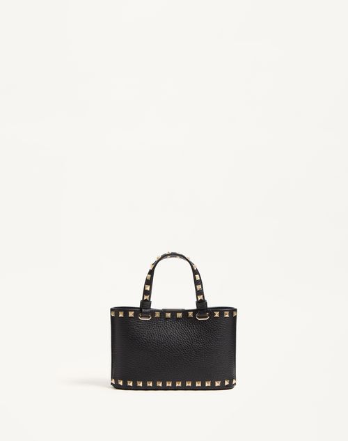 Valentino MINIBOLSO DE COMPRAS ROCKSTUD DE CUERO GRANEADO DE BECERRO Descuento por venta flash