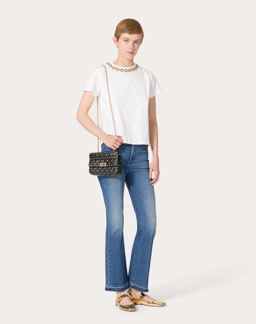 Valentino BOLSO PEQUEÑO ROCKSTUD SPIKE DE NAPA Ofertas