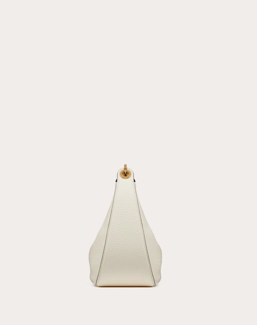 Valentino BOLSO HOBO PEQUEÑO MOON DE CUERO DE BECERRO GRANEADO CON CADENA Y EL VLOGO En oferta