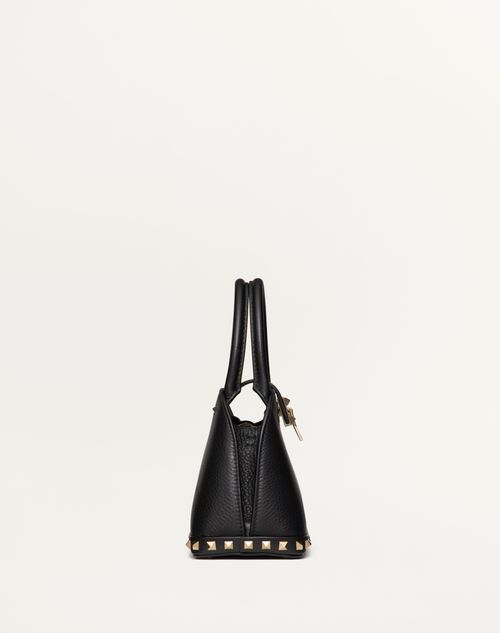 Valentino BOLSO PEQUEÑO VALENTINO GARAVANI ROCKSTUD DE CUERO DE BECERRO GRANEADO Oferta especial