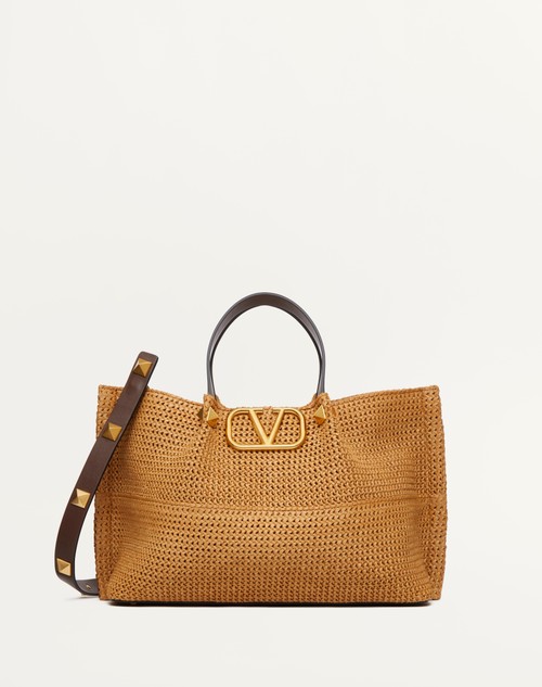 Valentino BOLSO DE COMPRAS MEDIANO DE RAFIA SINTÉTICA