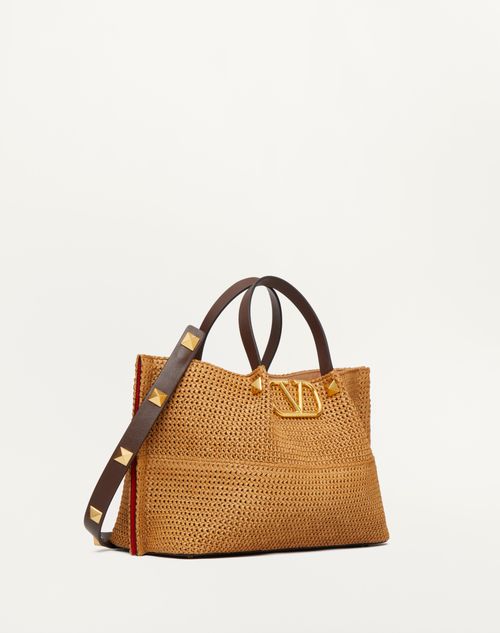Valentino BOLSO DE COMPRAS MEDIANO DE RAFIA SINTÉTICA Descuentos del mes