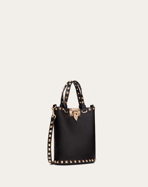 Valentino BANDOLERA PEQUEÑA ROCKSTUD DE CUERO GRANEADO DE BECERRO Precio ultrabajo