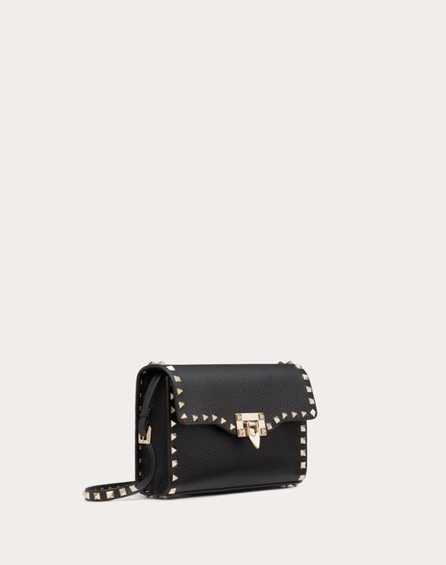 Valentino BOLSO BANDOLERA PEQUEÑO ROCKSTUD DE PIEL DE BECERRO GRANULADA Outlet
