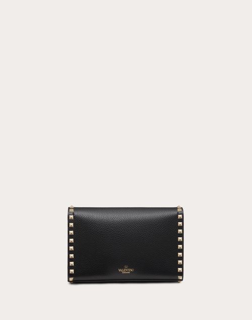 Valentino BOLSO BANDOLERA PEQUEÑO ROCKSTUD DE PIEL DE BECERRO GRANULADA Rebajas