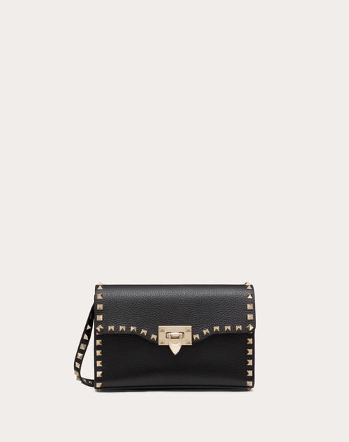 Valentino BOLSO BANDOLERA PEQUEÑO ROCKSTUD DE PIEL DE BECERRO GRANULADA Ofertas