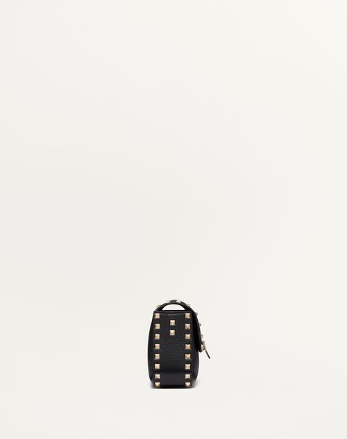 Valentino BOLSO BANDOLERA VALENTINO GARAVANI ROCKSTUD DE CUERO DE BECERRO GRANEADO Descuento