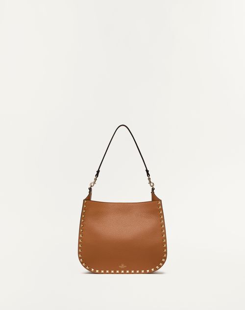 Valentino BOLSO HOBO ROCKSTUD DE CUERO GRANEADO DE BECERRO Tienda
