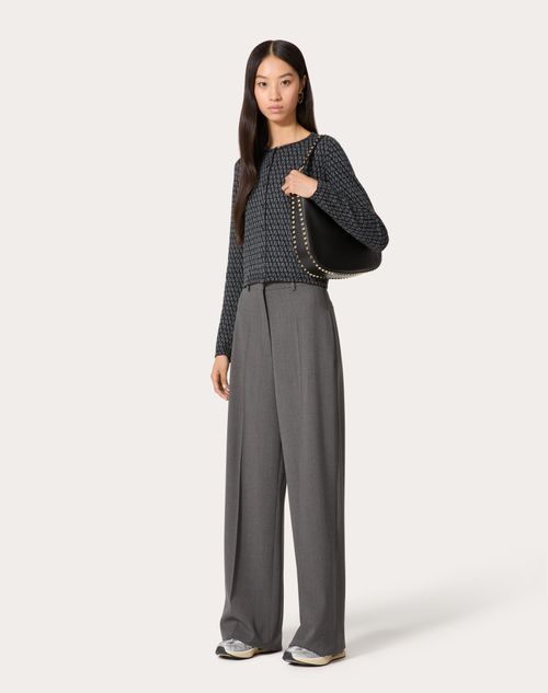 Valentino BOLSO HOBO ROCKSTUD DE VALENTINO GARAVANI DE CUERO DE BECERRO GRANULADO Rebajas online