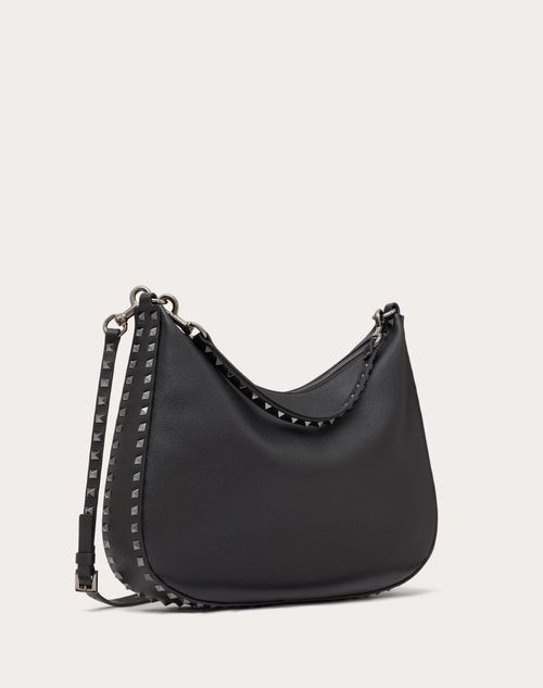 Valentino BOLSO HOBO ROCKSTUD DE CUERO GRANEADO DE BECERRO Envío gratis