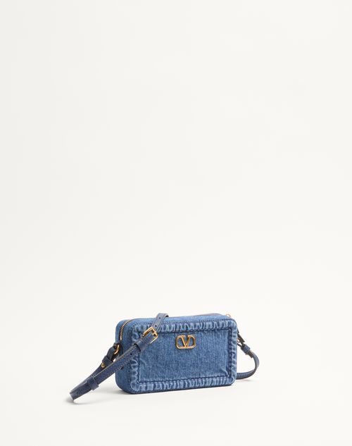 Valentino MINIBOLSO DE HOMBRO VALENTINO GARAVANI ALLTIME DE MEZCLILLA Envío gratis