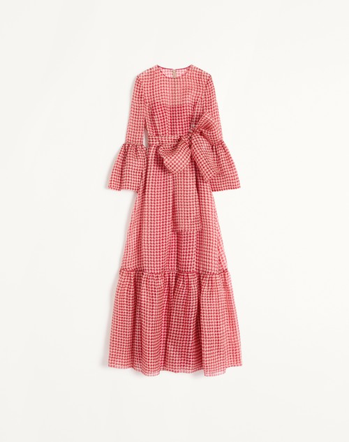 Valentino VESTIDO DE NOCHE DE ORGANZA VICHY OPTICOOL