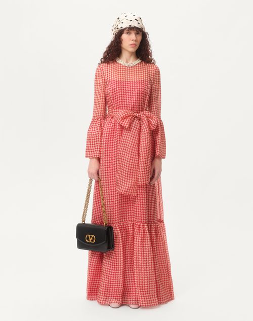 Valentino VESTIDO DE NOCHE DE ORGANZA VICHY OPTICOOL Promoción por tiempo limitado