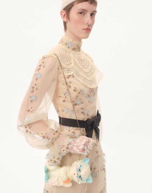 Valentino VESTIDO LARGO BORDADO DE ORGANZA Oferta especial de fábrica