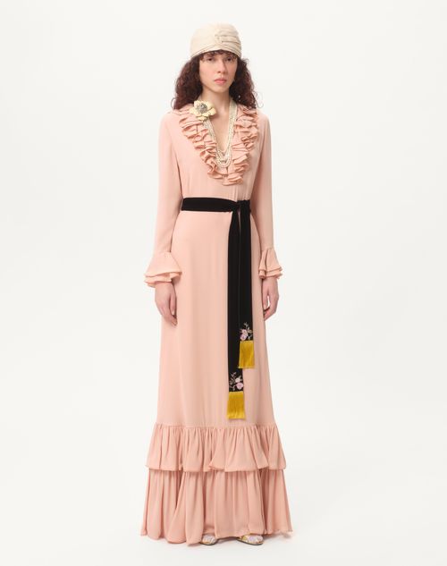 Valentino VESTIDO LARGO DE GEORGETTE BORDADO Promoción trimestral