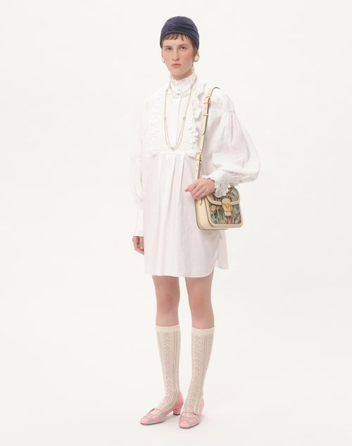 Valentino VESTIDO CORTO DE ALGODÓN Y LINO Superdescuento
