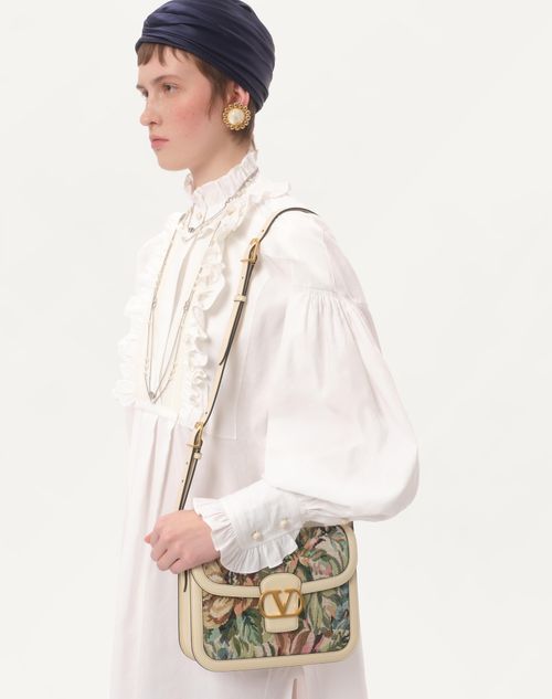 Valentino VESTIDO CORTO DE ALGODÓN Y LINO Superdescuento