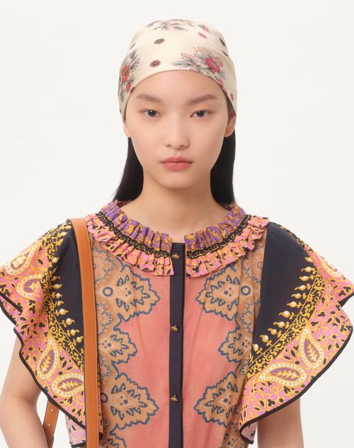 Valentino VESTIDO MIDI DE MUSSOLA COTONE MIX STAMPE Tienda de fábrica