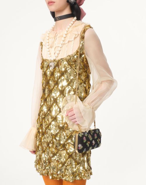 Valentino VESTIDO TULLE ILLUSIONE CORTO Y BORDADO Grandes ahorros