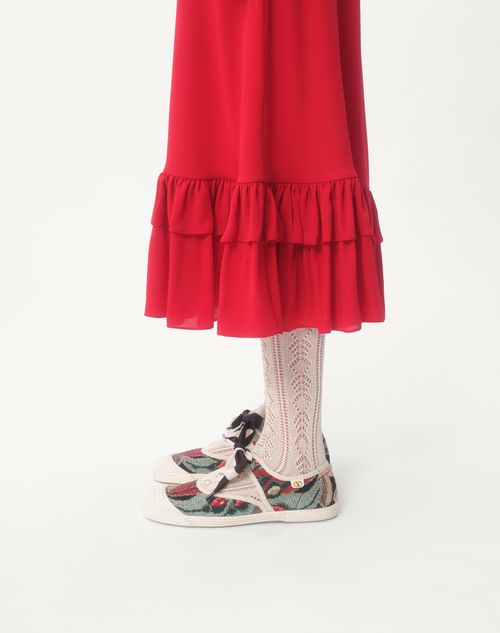 Valentino VESTIDO MIDI DE GEORGETTE Rebajas de fin de temporada