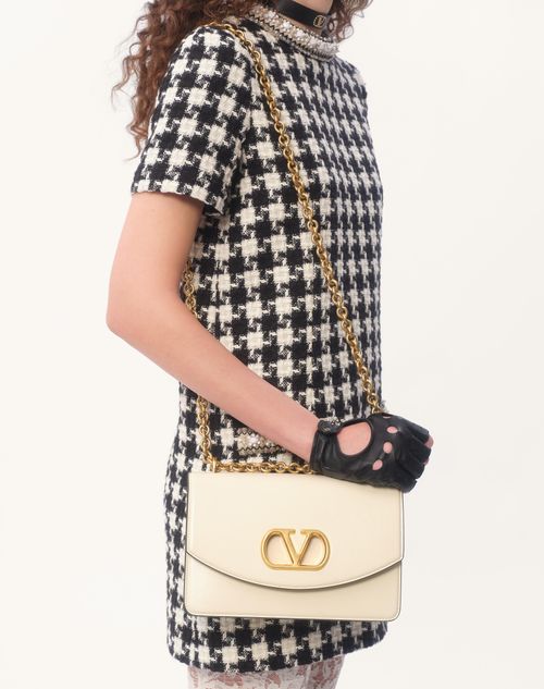Valentino VESTIDO CORTO DE DAMIER LIGHT TWEED BORDADO Precio ultrabajo