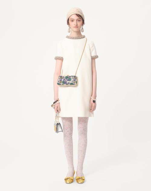 Valentino VESTIDO DE CREPE COUTURE CORTO Y BORDADO Devoluciones gratuitas