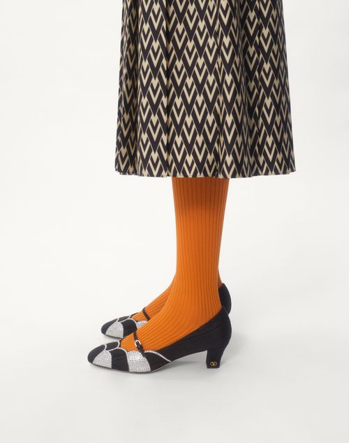 Valentino VESTIDO MIDI DE SARGA TOUTE LA V En línea