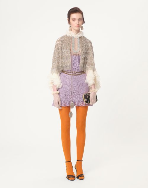 Valentino VESTIDO CORTO DE HEAVY LACE BORDADO Outlet online