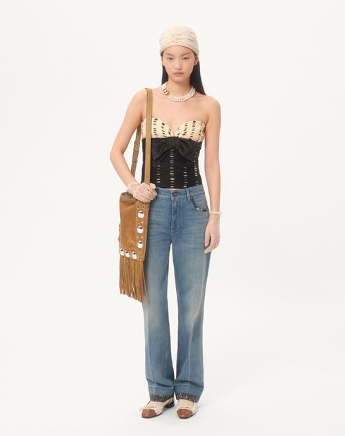 Valentino TOP DE CHIFÓN CON ESTAMPADO PLUSDEPOIS En oferta
