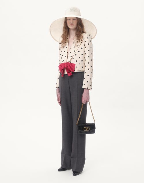 Valentino CHAQUETA DE SHANTUNG CON ESTAMPADO PLUSDEPOIS Rebajas de fábrica