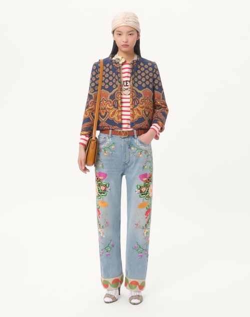 Valentino CHAQUETA DE GABARDINA PAISLEY MEDAGLIONI VOYAGE IMAGINAIRE Tienda