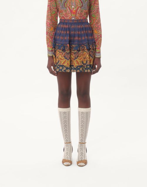 Valentino FALDA DE LINO PAISLEY MEDAGLIONI VOYAGE IMAGINAIRE Rebajas online