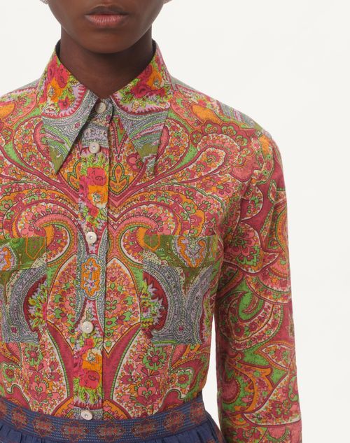 Valentino CAMISA DE MUSSOLA CACHEMIRE VOYAGE IMAGINAIRE Rebajas top