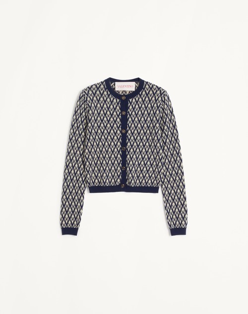 Valentino CÁRDIGAN DE JACQUARD DE LANA TOUTE LA V Envío gratis