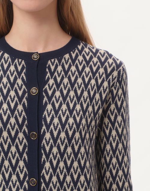 Valentino CÁRDIGAN DE JACQUARD DE LANA TOUTE LA V Envío gratis