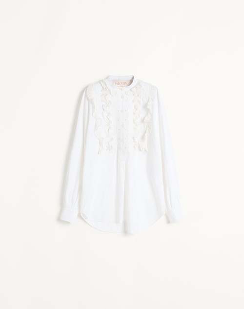 Valentino TOP DE ALGODÓN Y LINO BORDADO Liquidación