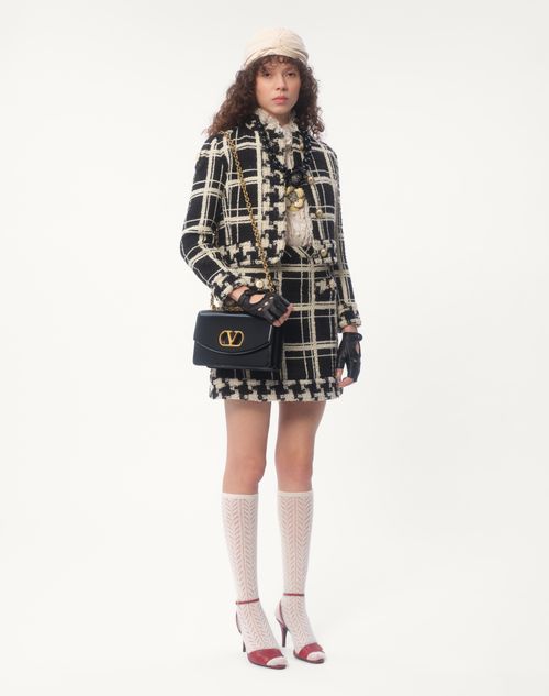 Valentino CHAQUETA MARINERA DE MACRO CHECK TWEED Tienda de fábrica