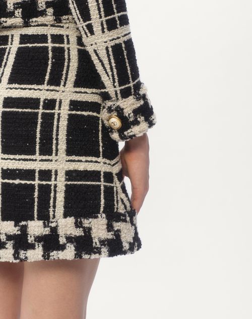 Valentino CHAQUETA MARINERA DE MACRO CHECK TWEED Tienda de fábrica