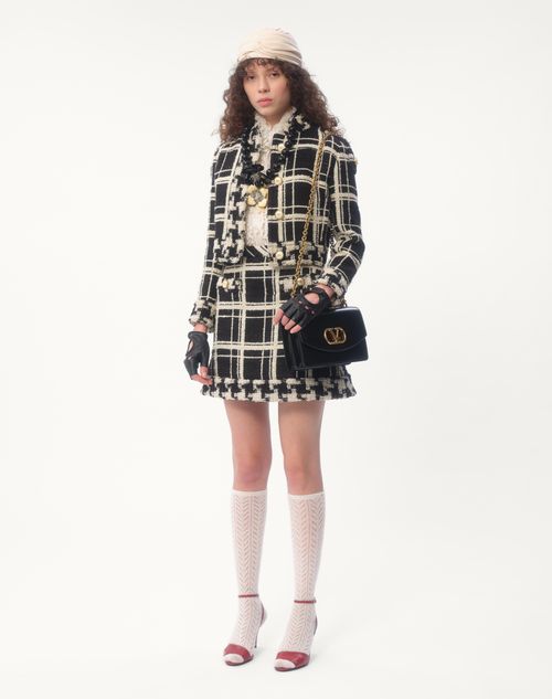 Valentino FALDA DE MACRO CHECK TWEED Limitado a 3 días