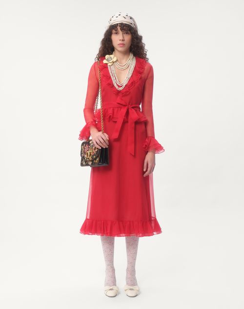 Valentino VESTIDO MIDI DE ORGANZA Ahorra y exporta